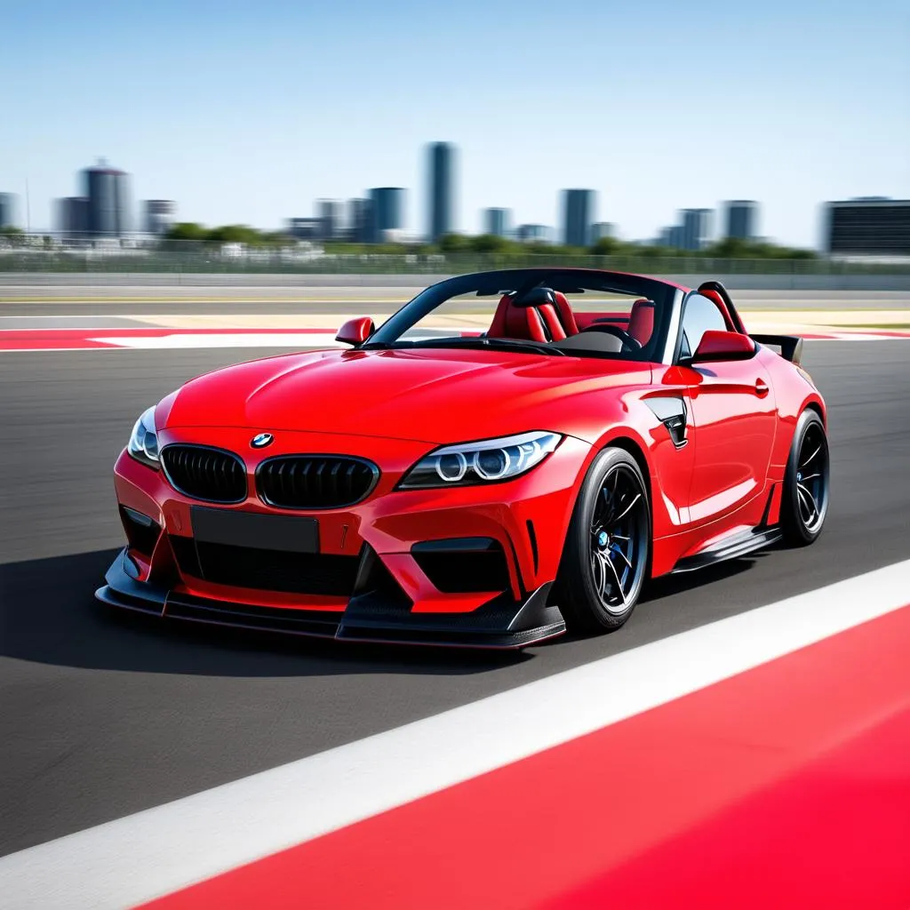 BMW Z4 with a sleek and aggressive body kit