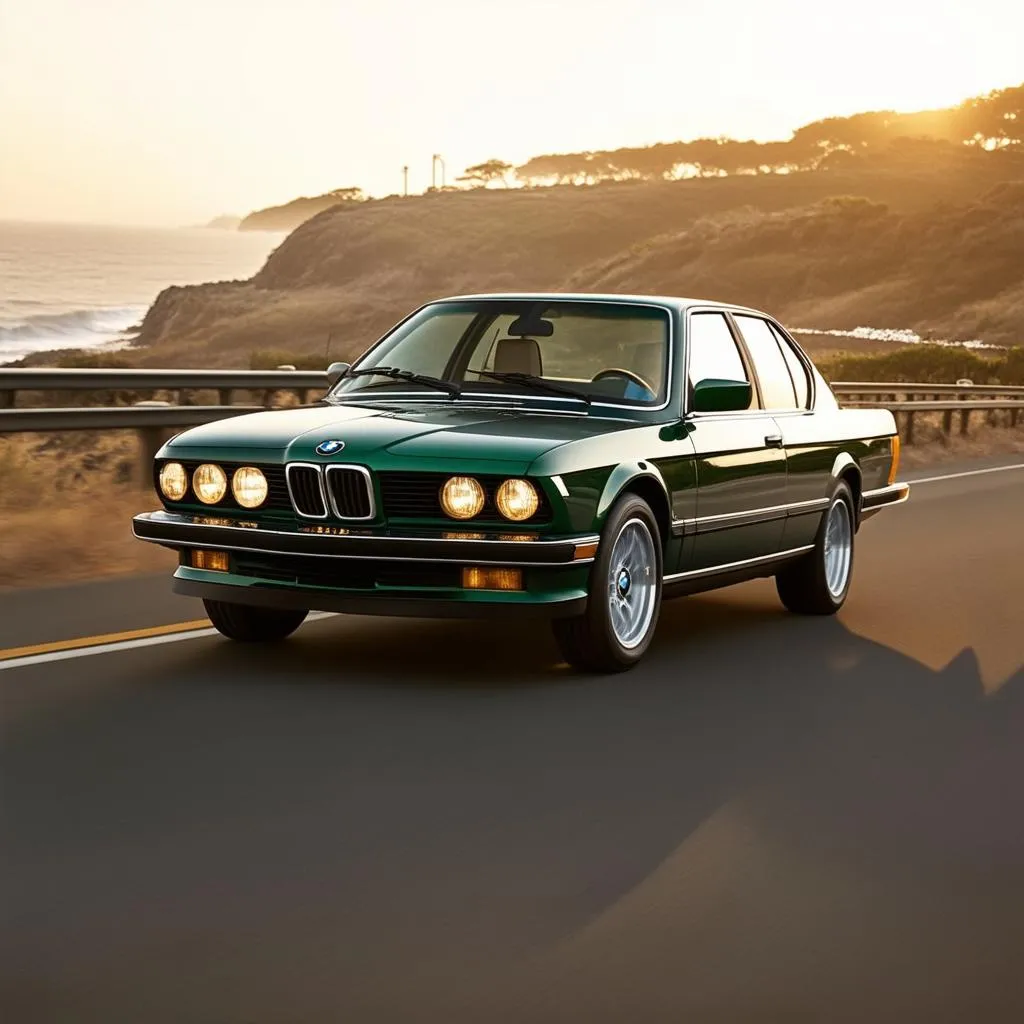 BMW E24 6 Series in Laguna Green