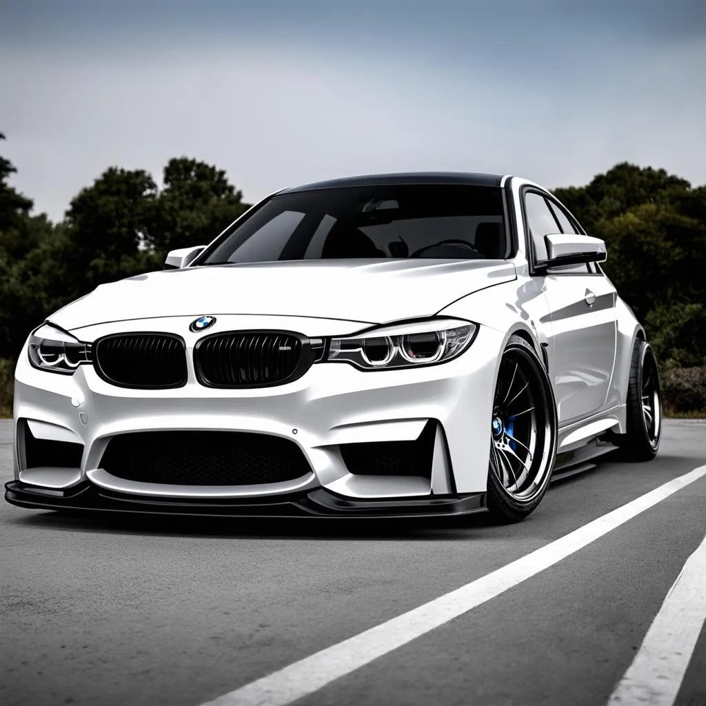 BMW F80 with aftermarket rims