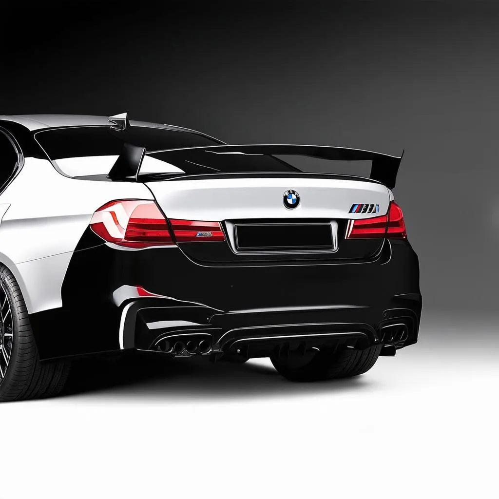 BMW M5 with a trunk spoiler