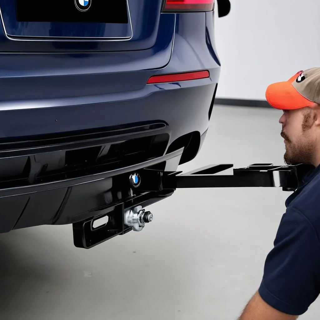 BMW receiver hitch installation