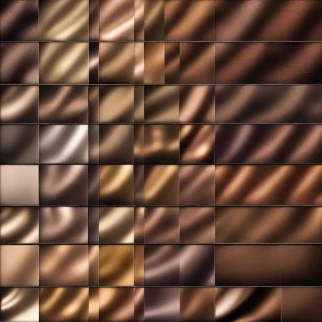 Different Brown Metallic Car Paint Shades