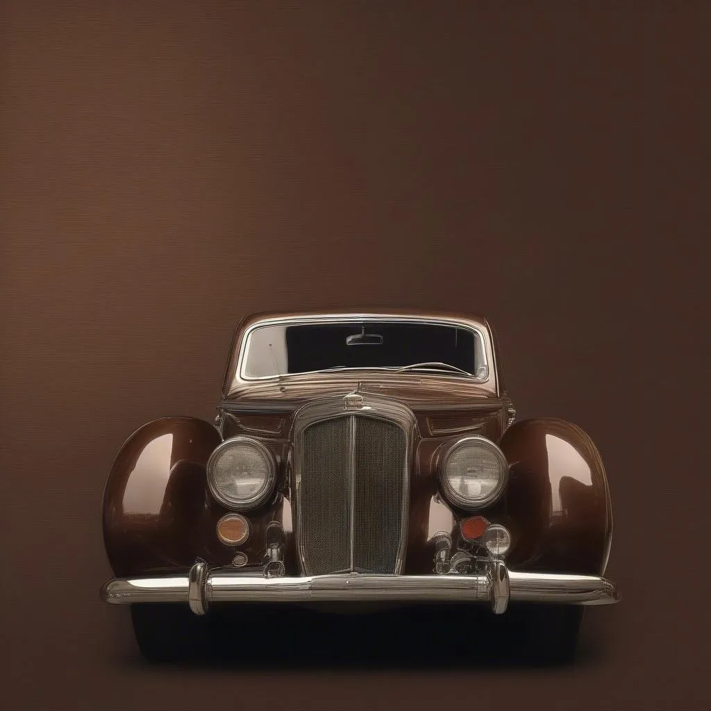 A vintage brown car