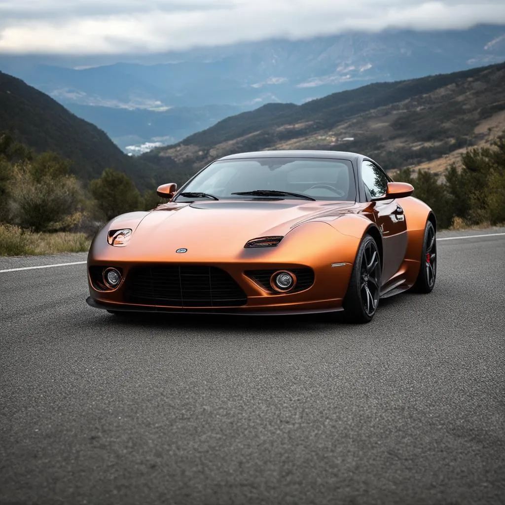 Burnt Orange Sports Car