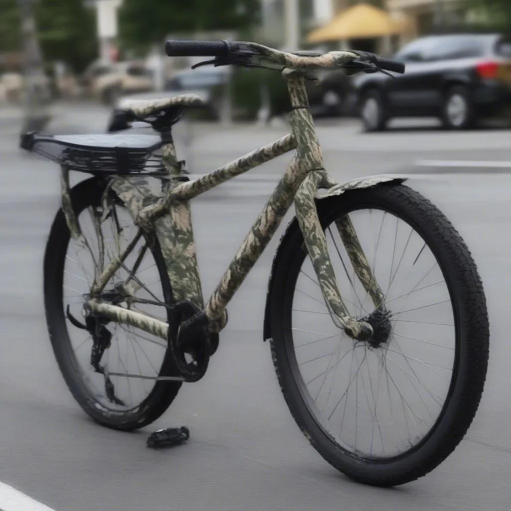 Camo Wrap on a Bicycle