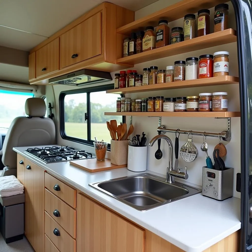 Camper Van Kitchen Storage