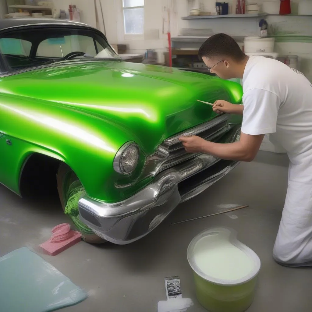 Candy Apple Green Paint Process