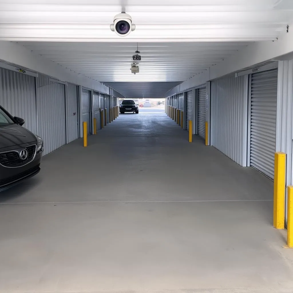 secure car storage facility