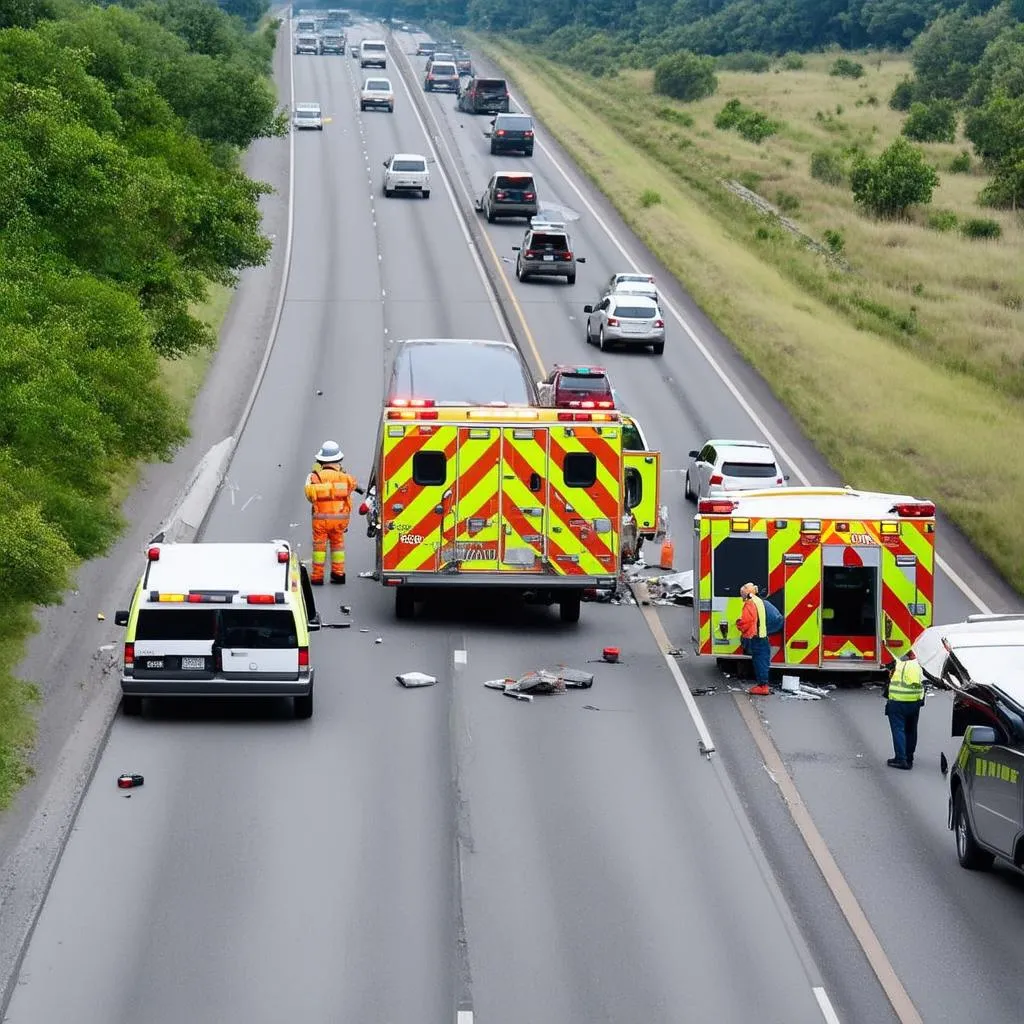 Car Accident on a Highway