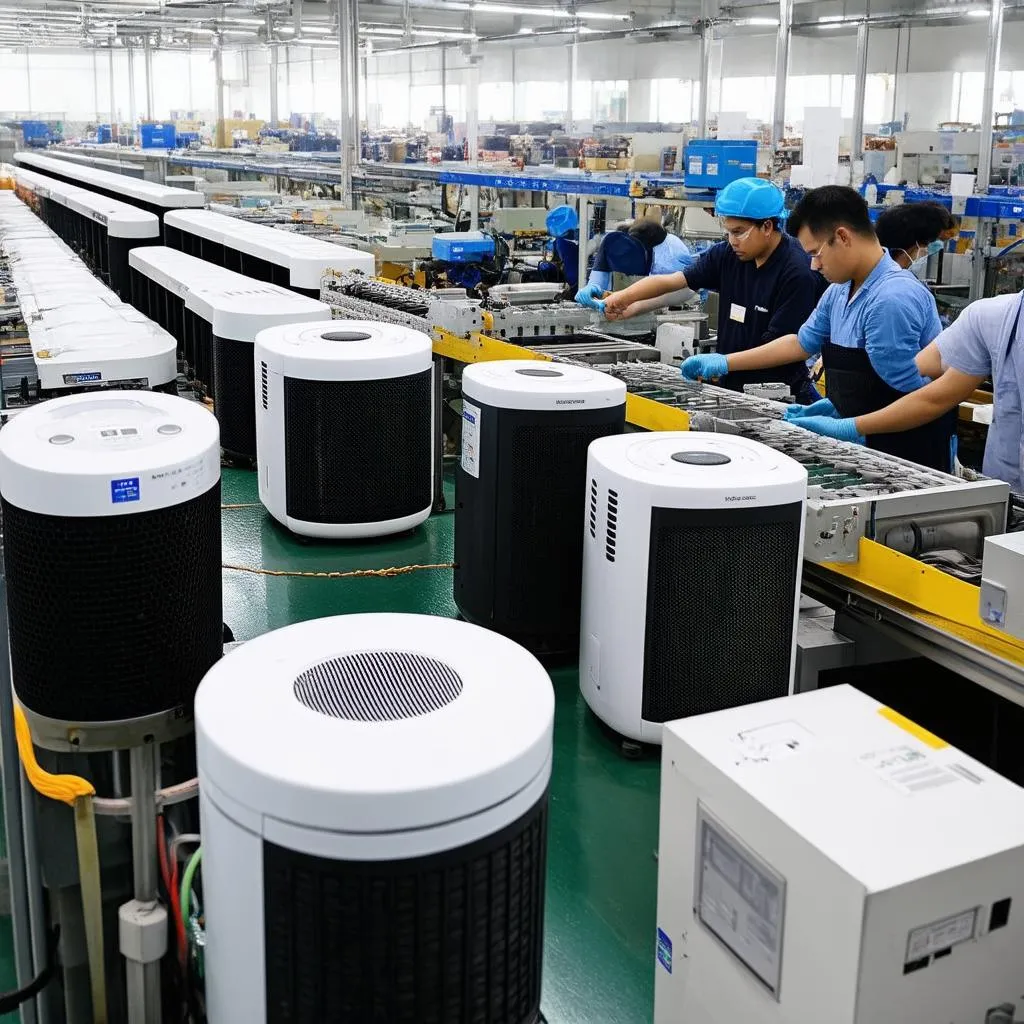 Car air purifier assembly line