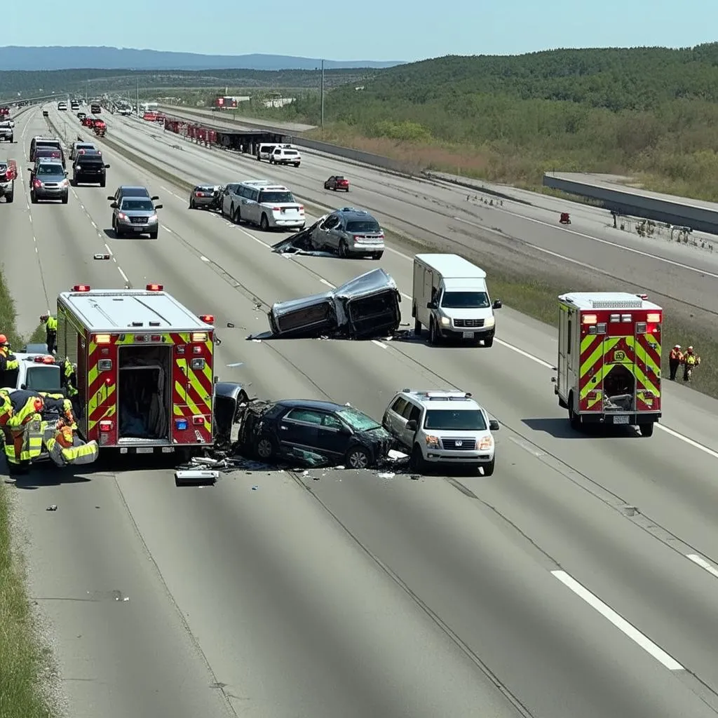 Car Crash on I-70 Highway