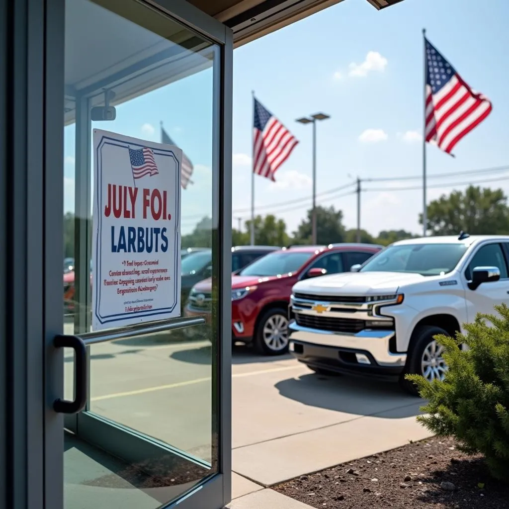 Car Dealership Closed on July 4th