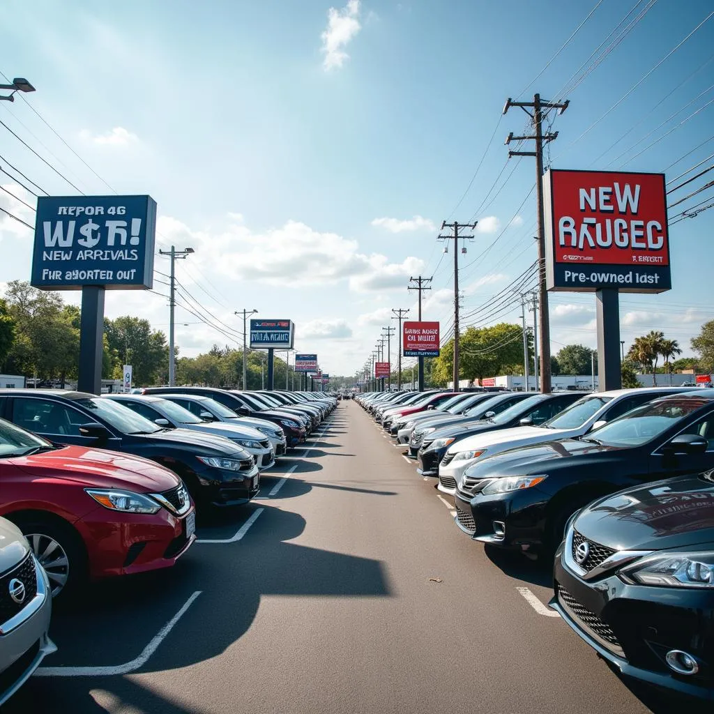 Car dealership signs