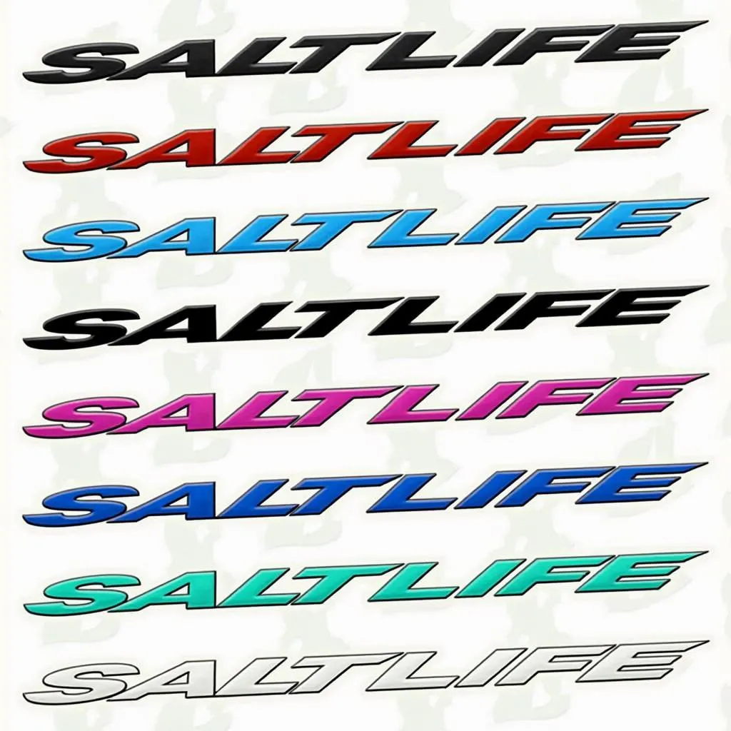 Variety of salt life decals