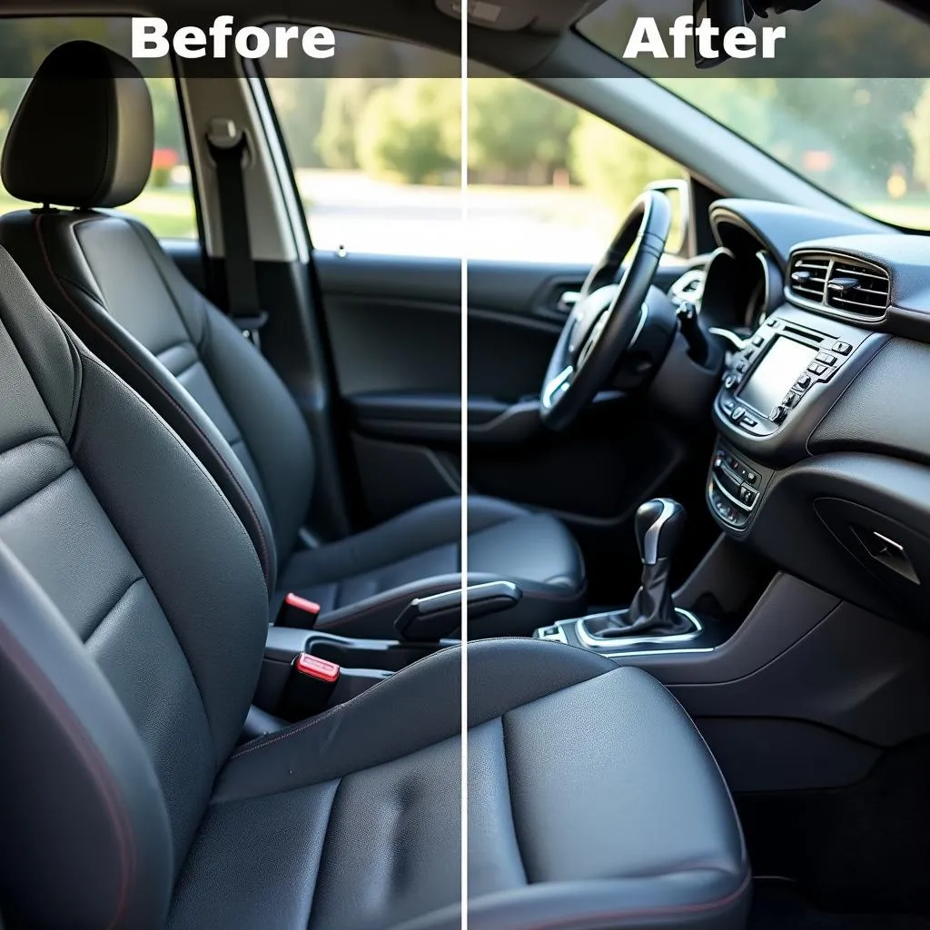 Car Detailing with and without Ozone Treatment