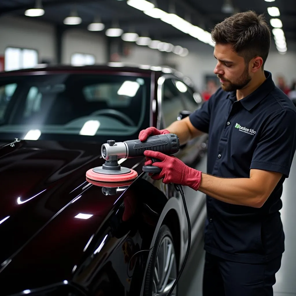 Professional Car Detailing for Black Cherry Paint