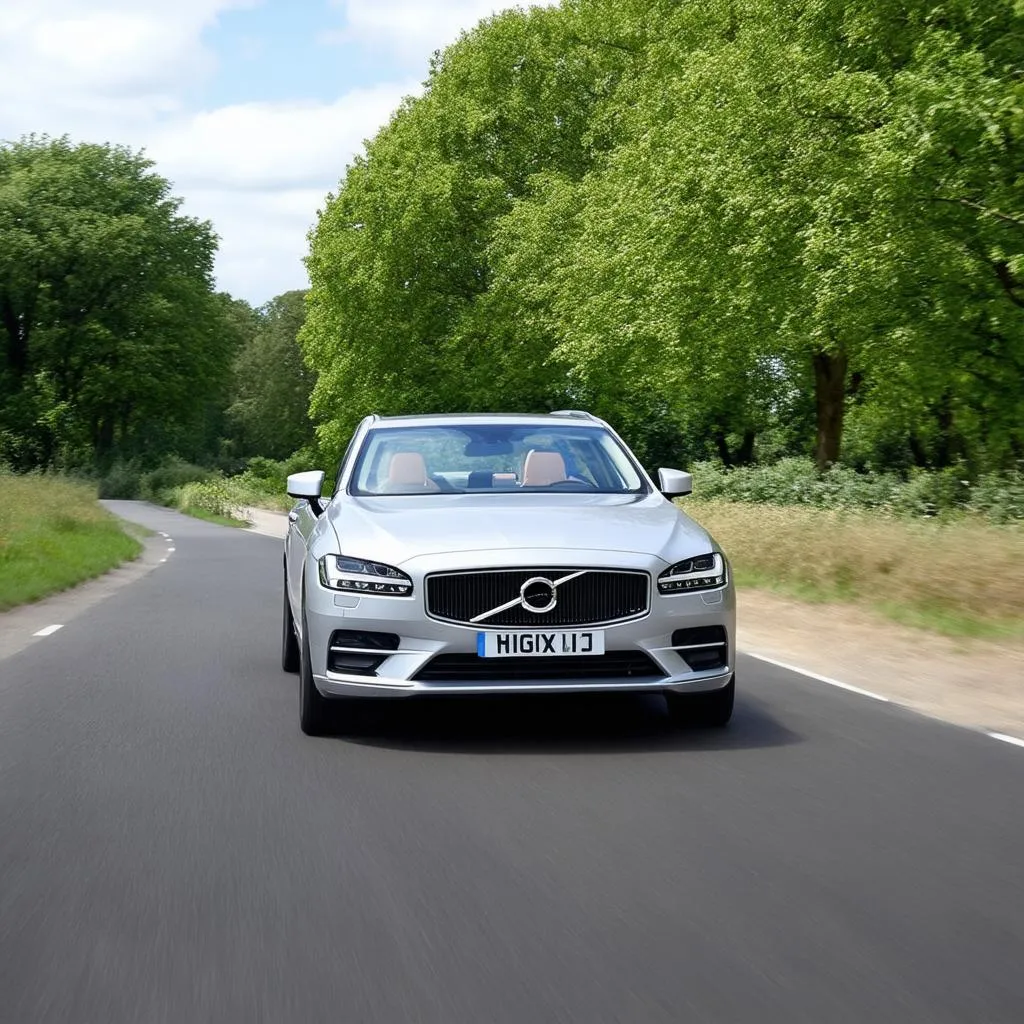 Car Driving on a Windsor Road