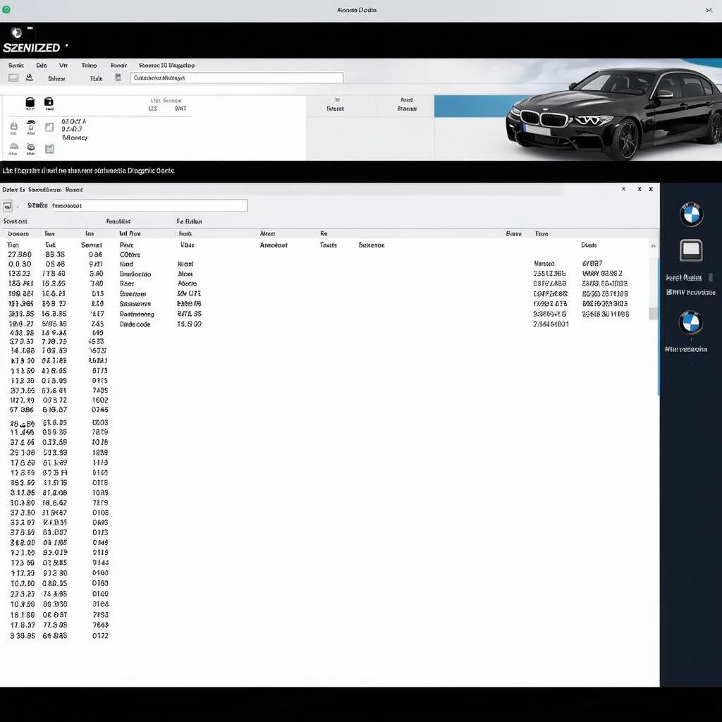 Screenshot of Car Diagnostic Software