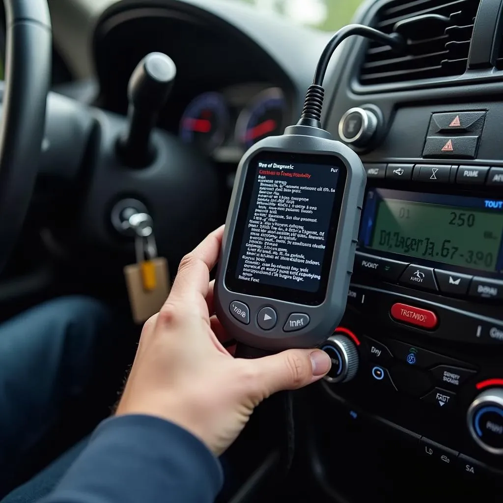 Car Diagnostic Tool Plugged In