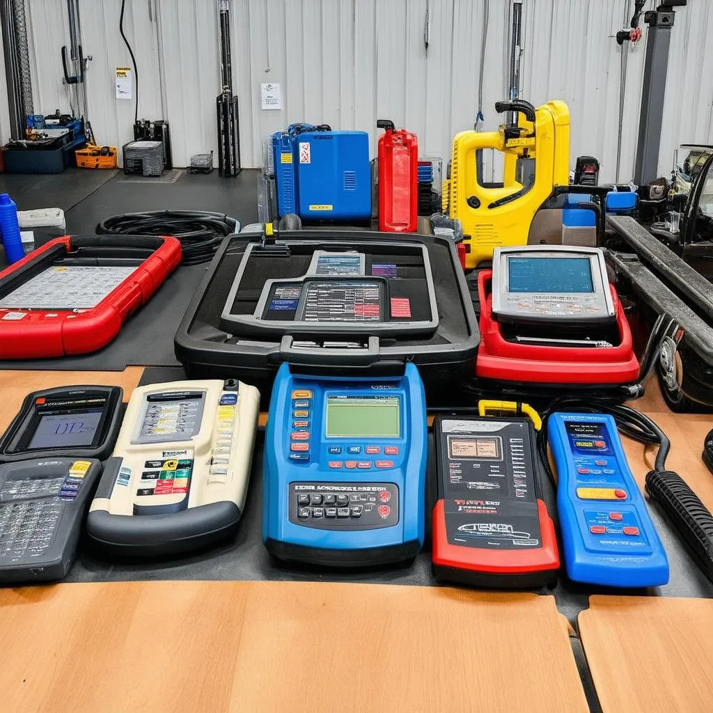 Professional Car Diagnostic Tools in Auto Repair Shop