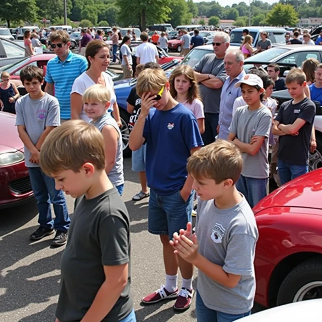 Car Enthusiasts at Lawrence Car Show