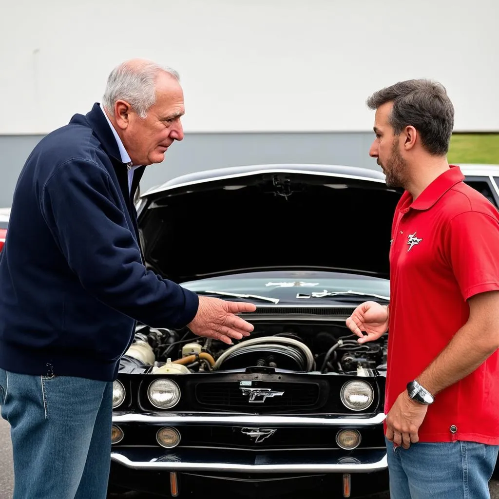 Car Enthusiasts Chatting