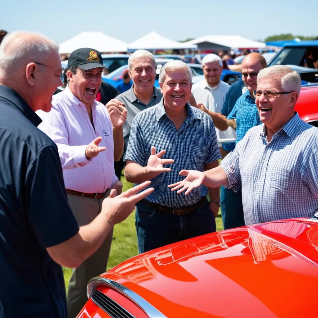 Car Enthusiasts Chatting