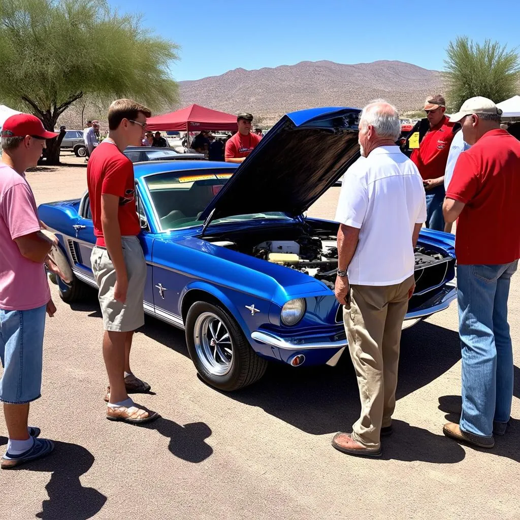 Car Enthusiasts at Cottonwood Car Show