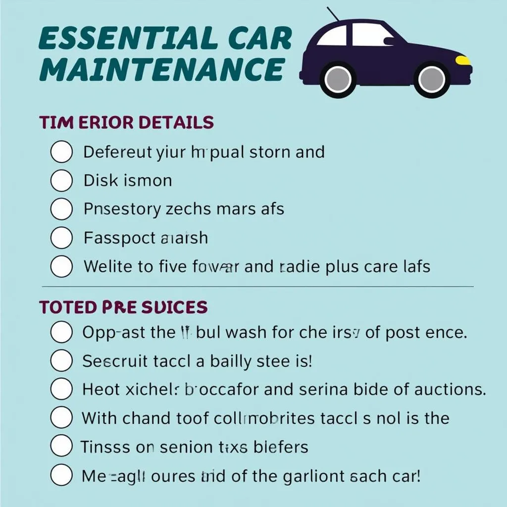 Car Maintenance Checklist