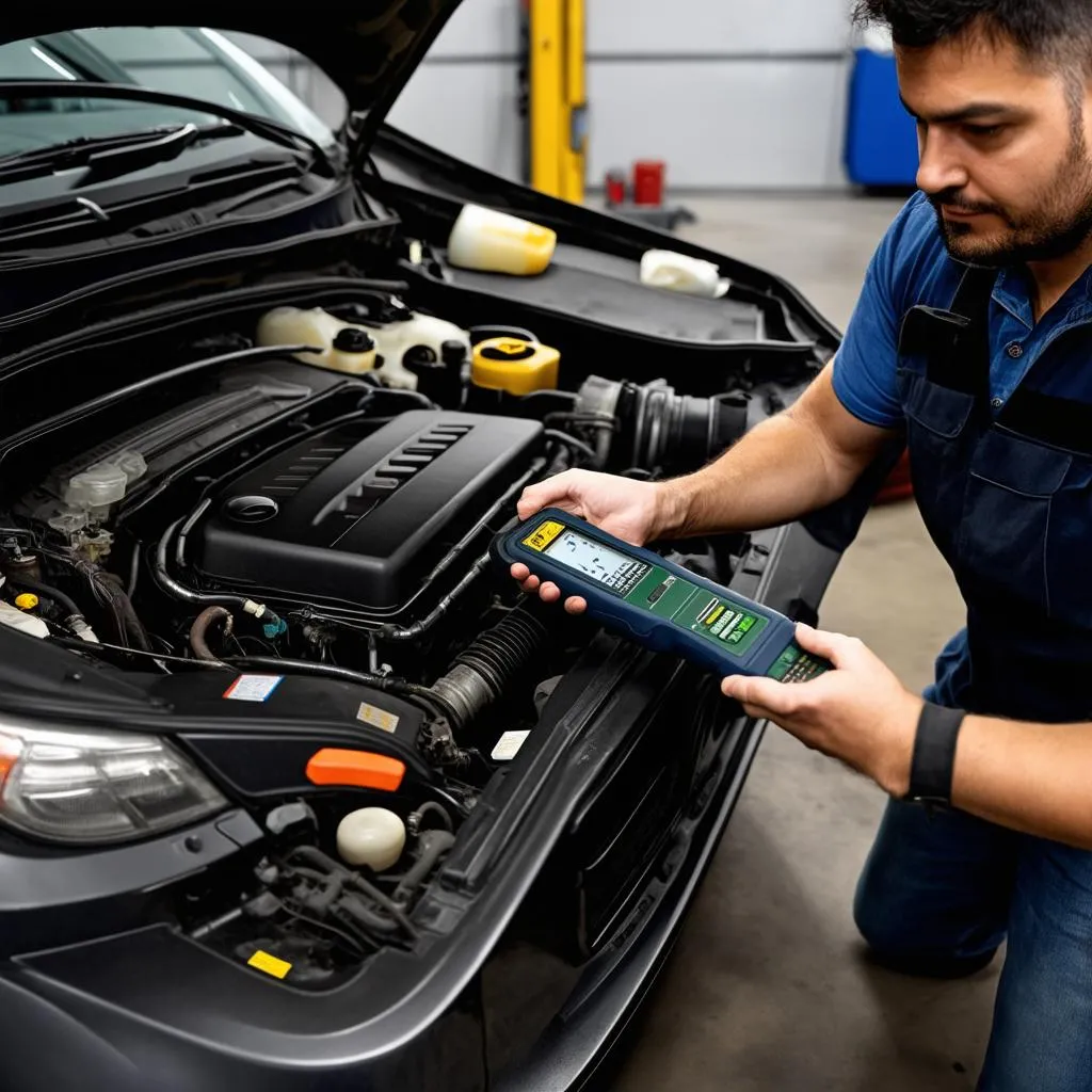 Car mechanic inspection