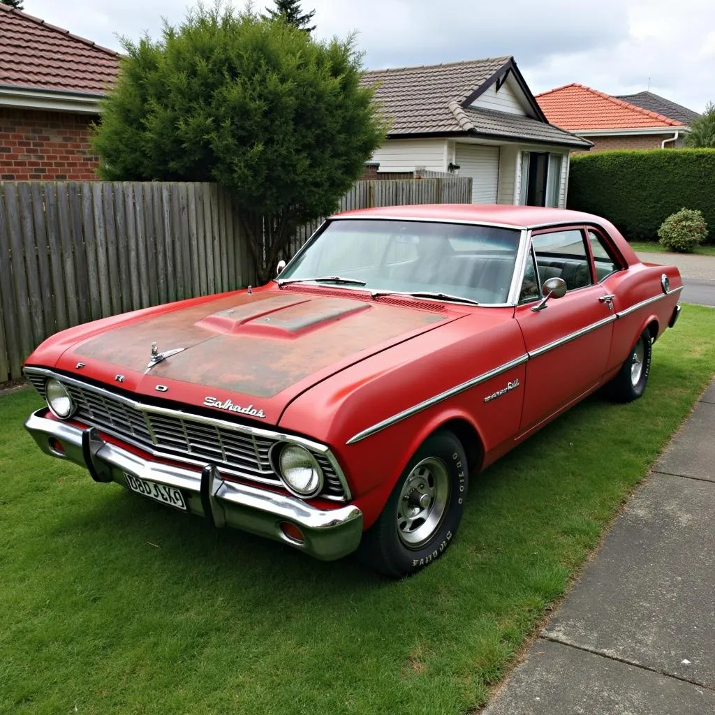 Old Ford Falcon Awaiting Removal in Waitakere