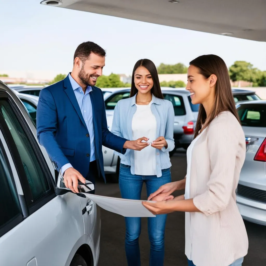 Car Salesman Helping Couple