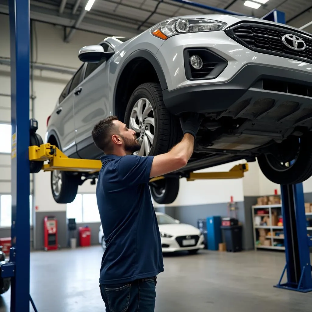 Car Scissor Lift in Action