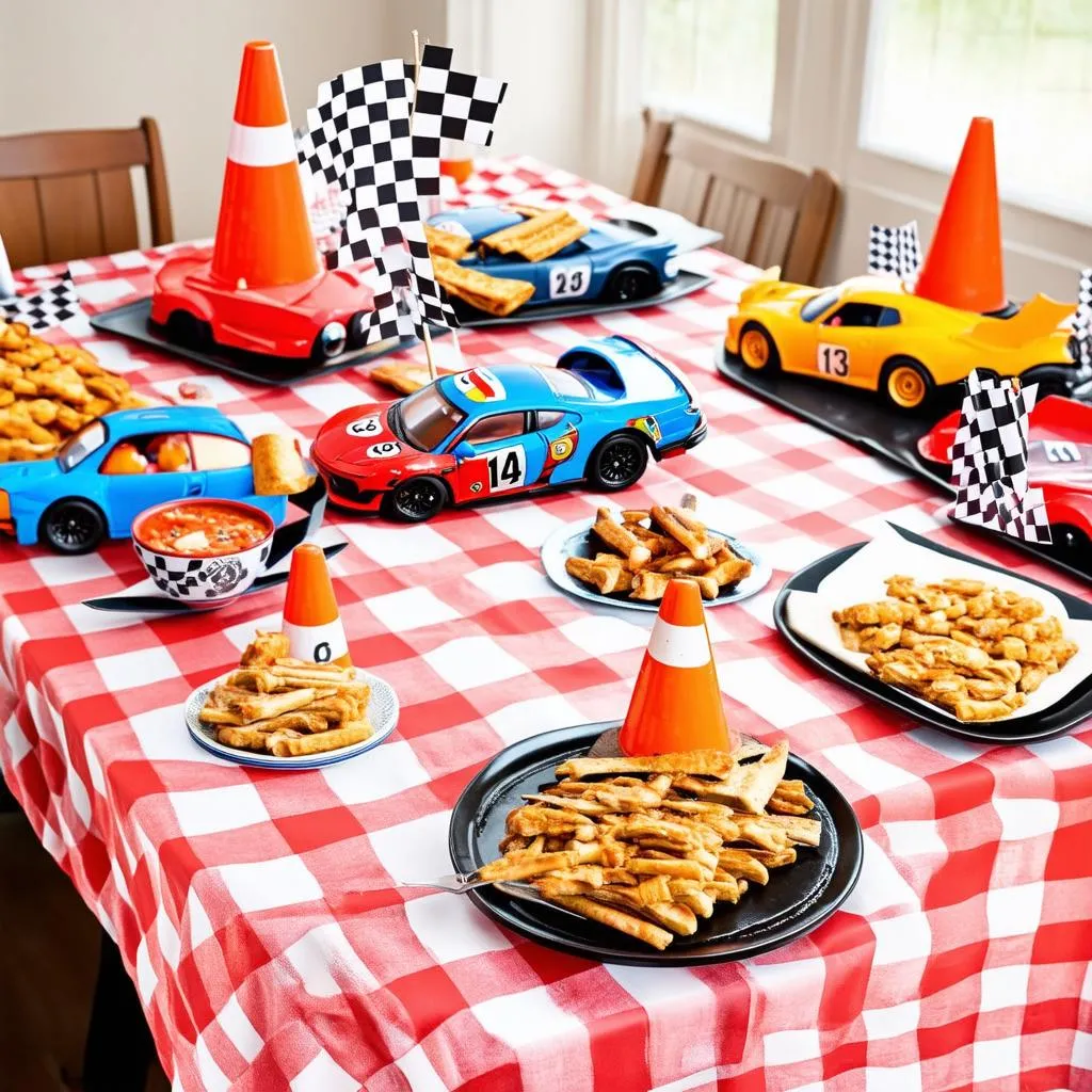 Car Themed Food Table