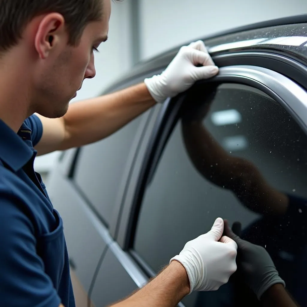 Car tint installation process