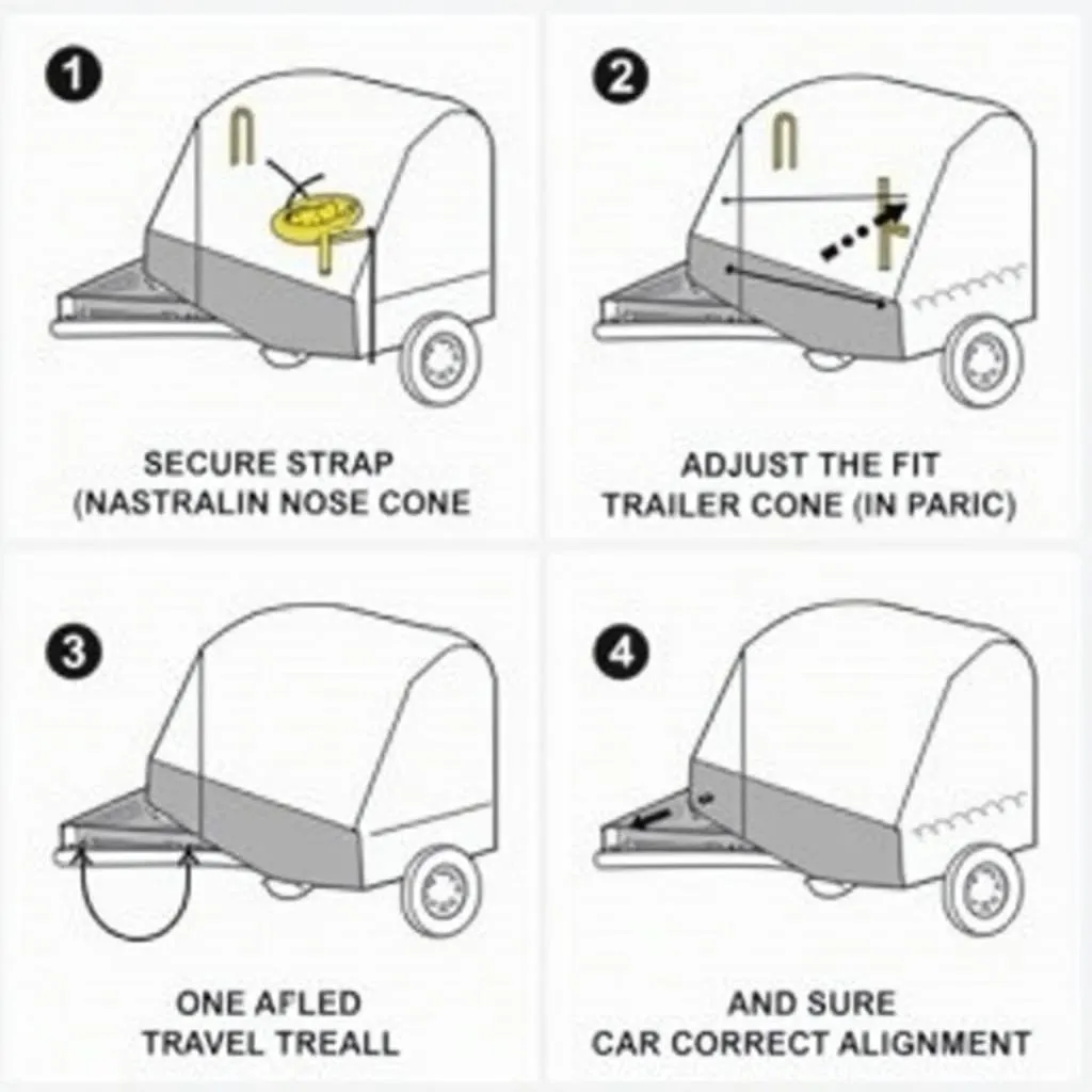 Installing a car trailer nose cone on a travel trailer