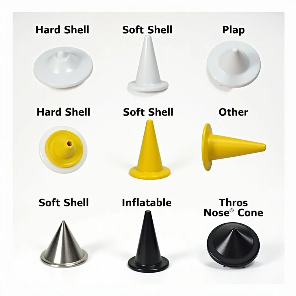 Different types of car trailer nose cones