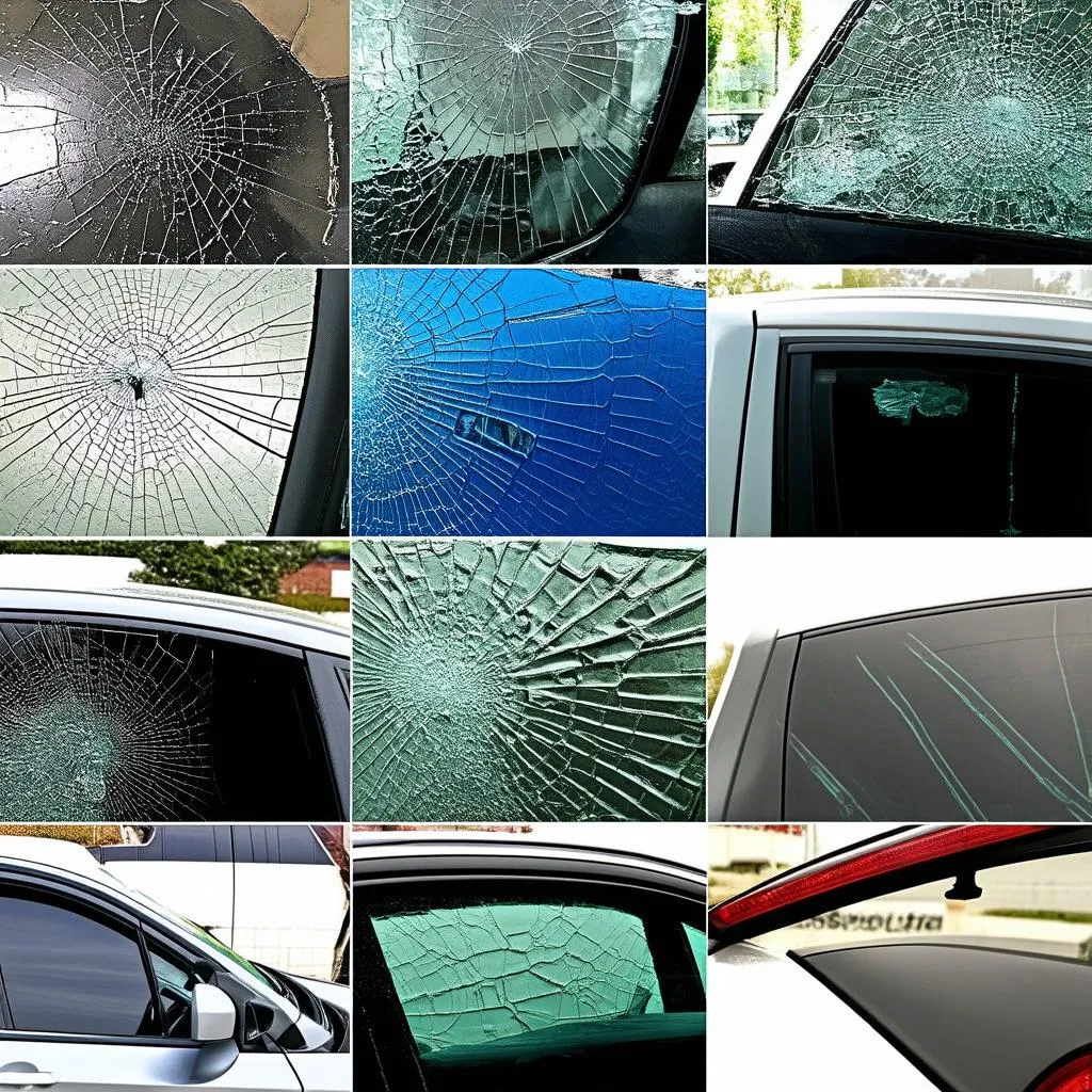 Types of car window damage