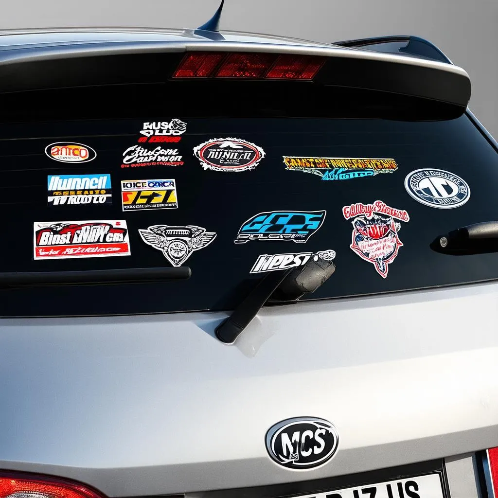 Car With Tuning Stickers