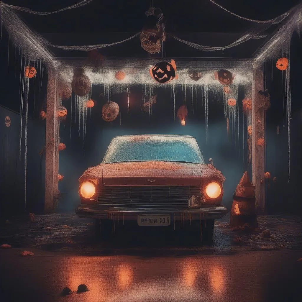 Spooky car wash