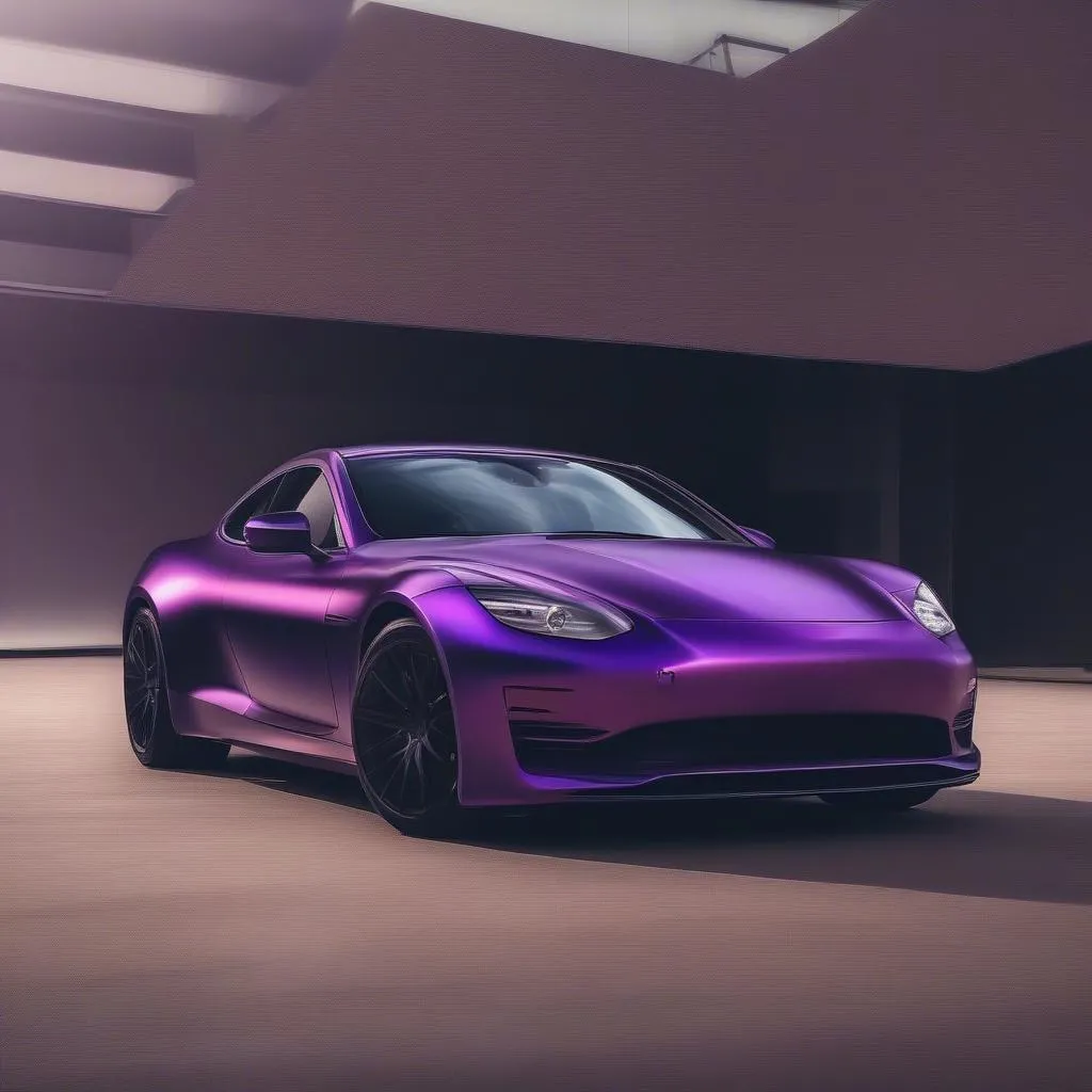 Chameleon Purple Car Wrap