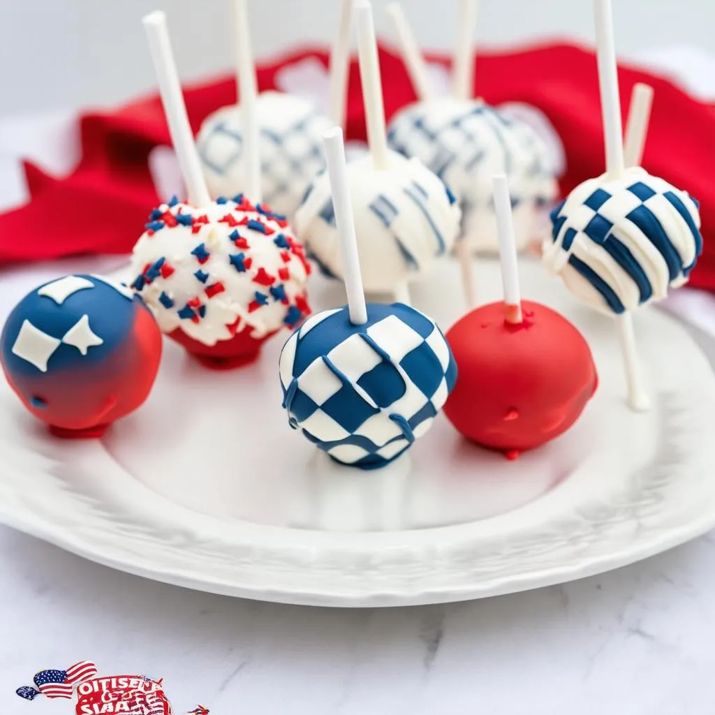 Checkered Flag Cake Pops