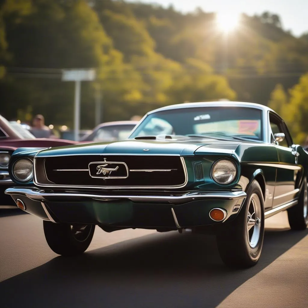 Classic Ford Mustang at the Cherokee NC Car Show