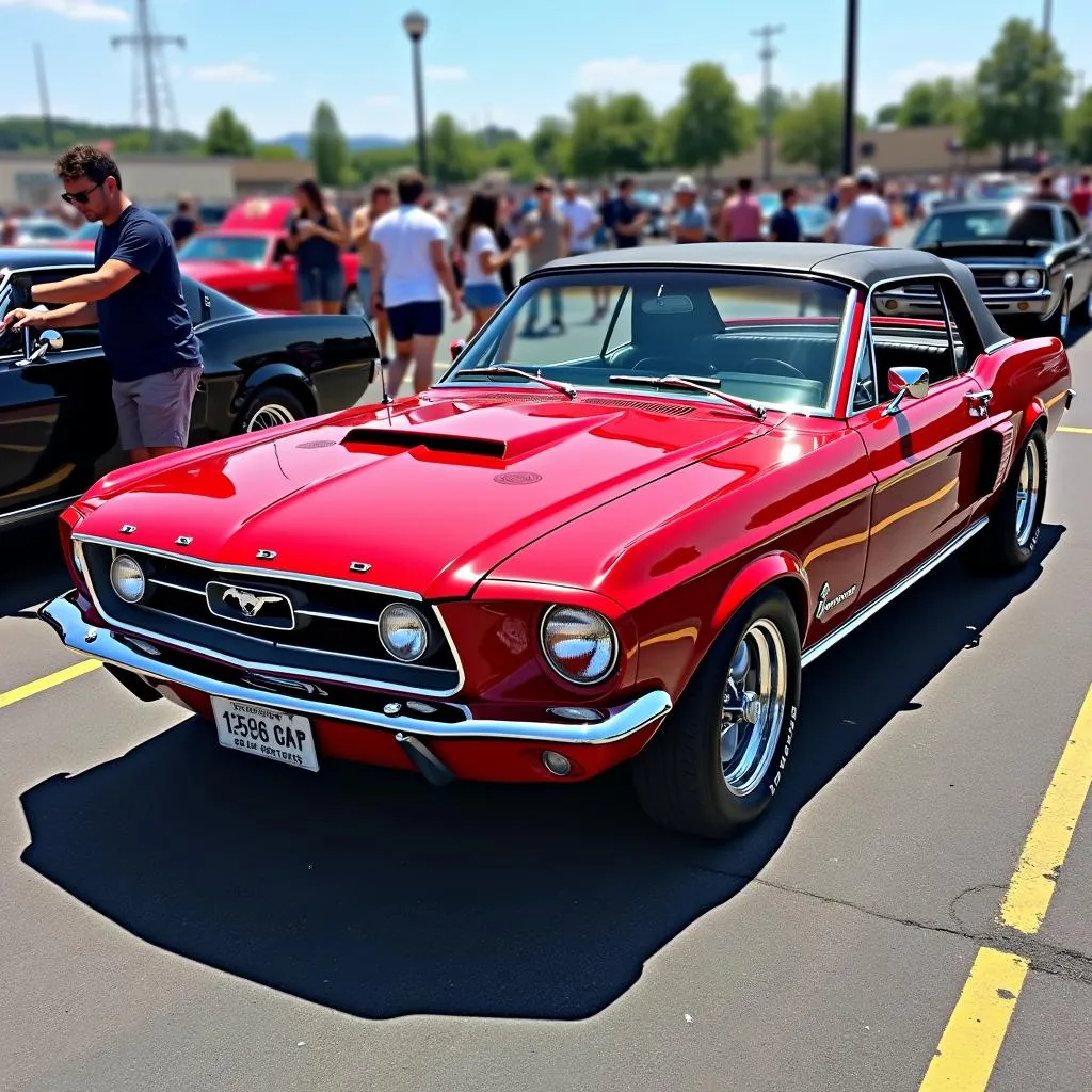 Classic American Muscle Car on Display