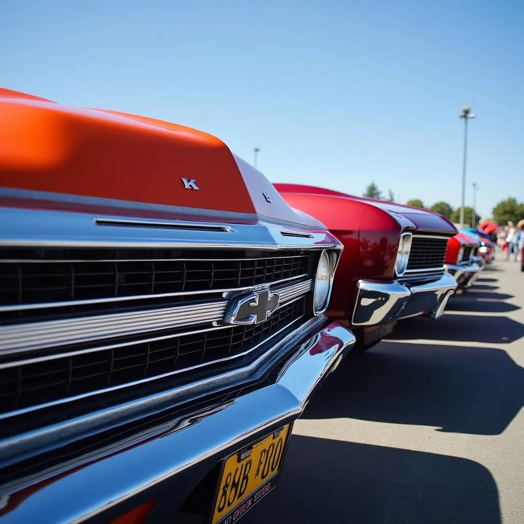 Classic American Muscle Cars on Display