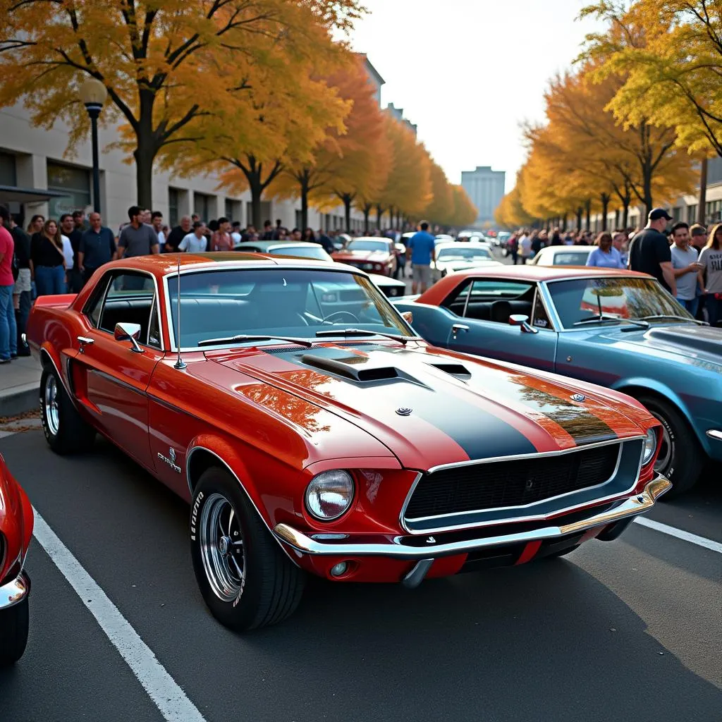 Classic American Muscle Cars at Pumpkin Run