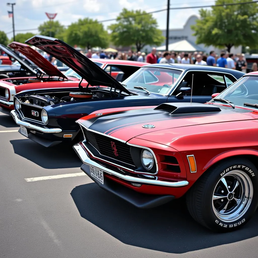 Classic American Muscle Cars on Display