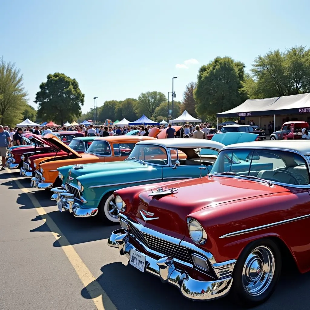 Classic Cars on Display at Showboat Car Show