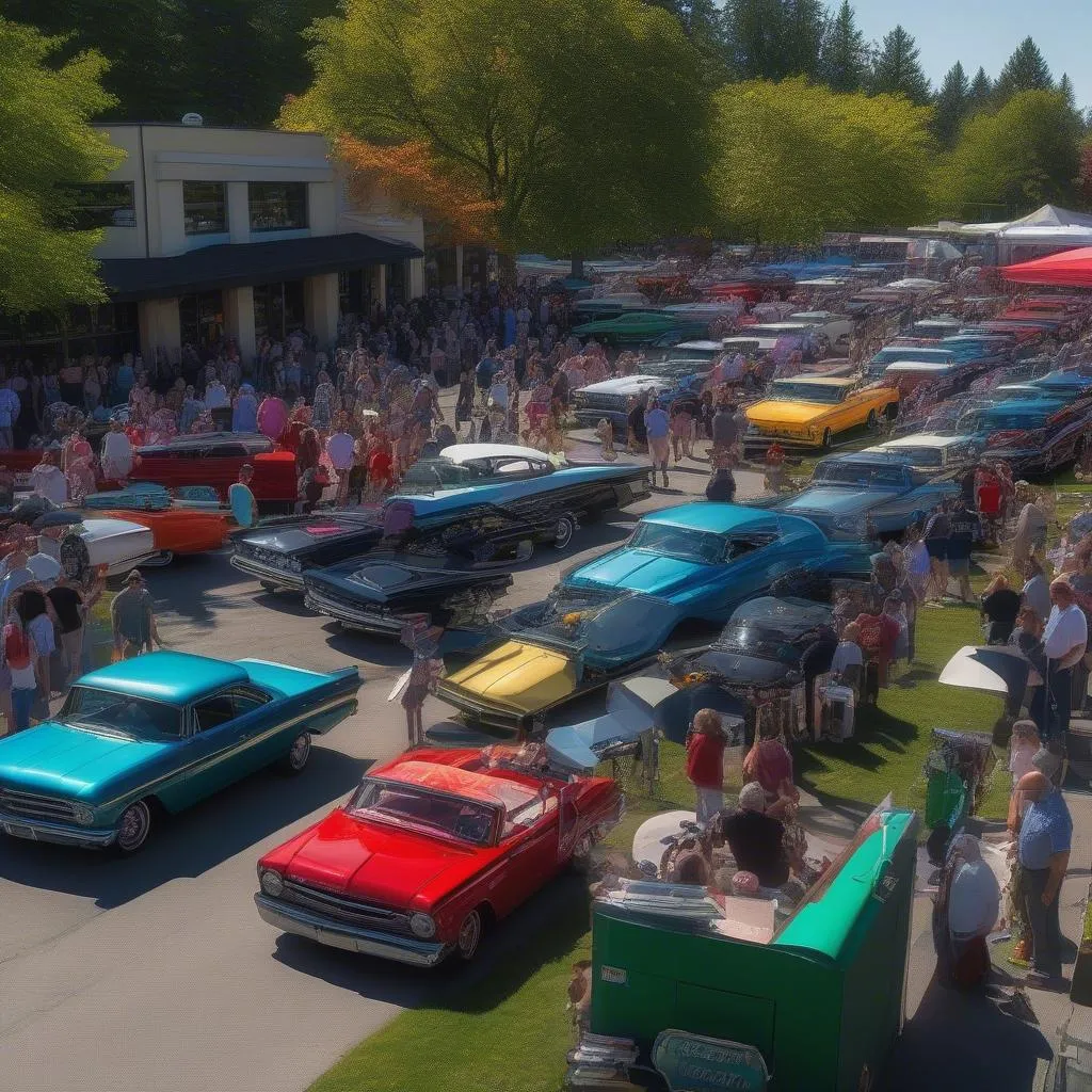 Diverse Collection of Classic Cars at the Roslyn Car Show