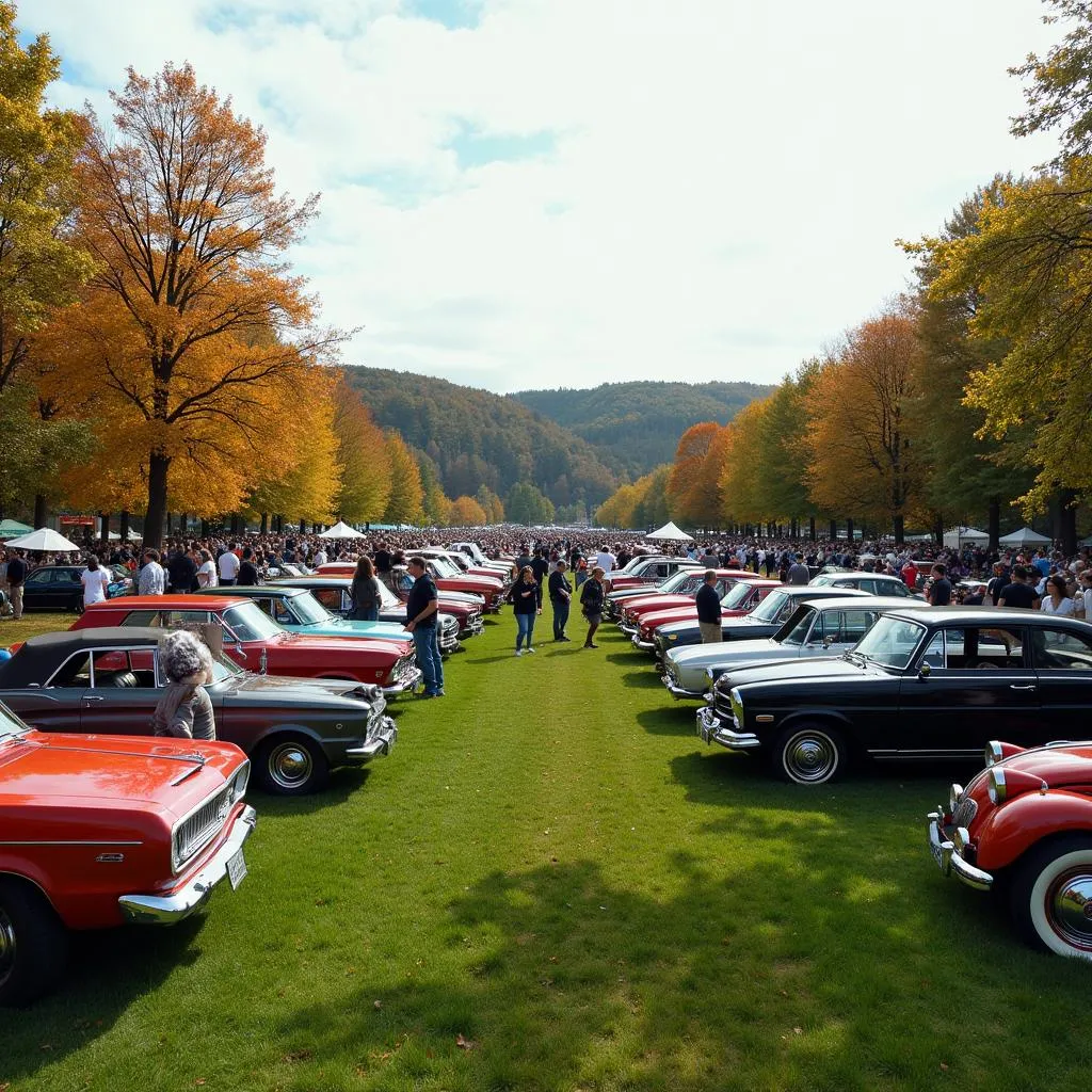 Classic cars on display at Fillmore Glen State Park Car Show